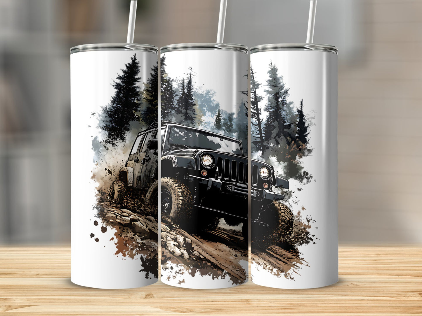 Off-Road Adventure Jeep Tumbler, Stainless Steel Travel Mug, Insulated Camping Drinkware, Outdoor Enthusiast Gift Idea