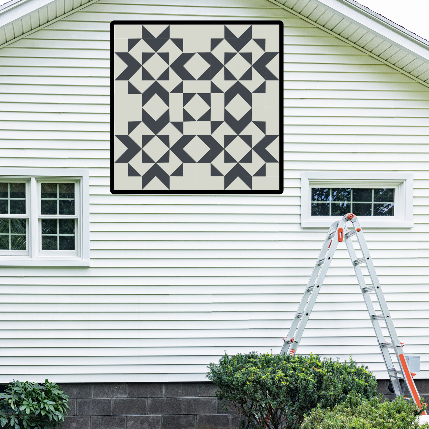 Disappearing Snowflake Quilt Block Barn Quilt - Digital Download, Winter DIY Wall Art Pattern, Holiday Home Decor, Quilting Project, Instant PDF