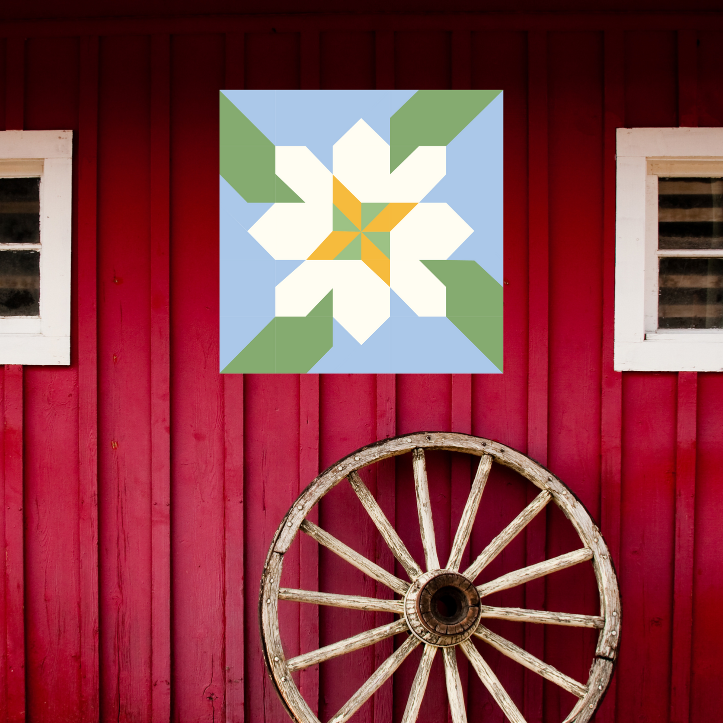 Easter Lily Quilt Block Barn Quilt - Digital Download, Spring DIY Pattern, Easter Decor, Quilting Project, Instant PDF File
