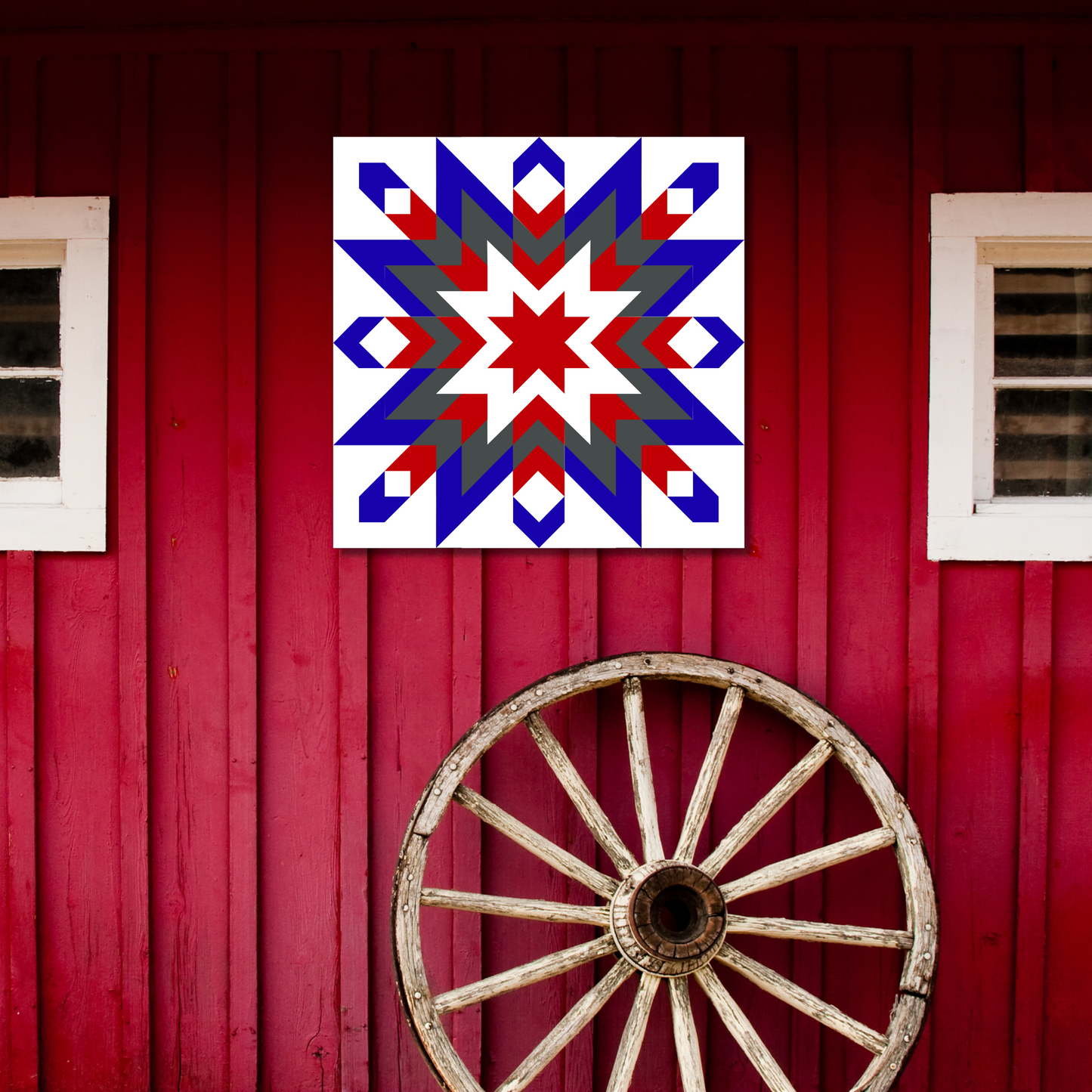 Fireworks Barn Quilt Pattern | Patriotic Star Design | Digital Download | DIY Quilt Block | Farmhouse Decor | Instant Download
