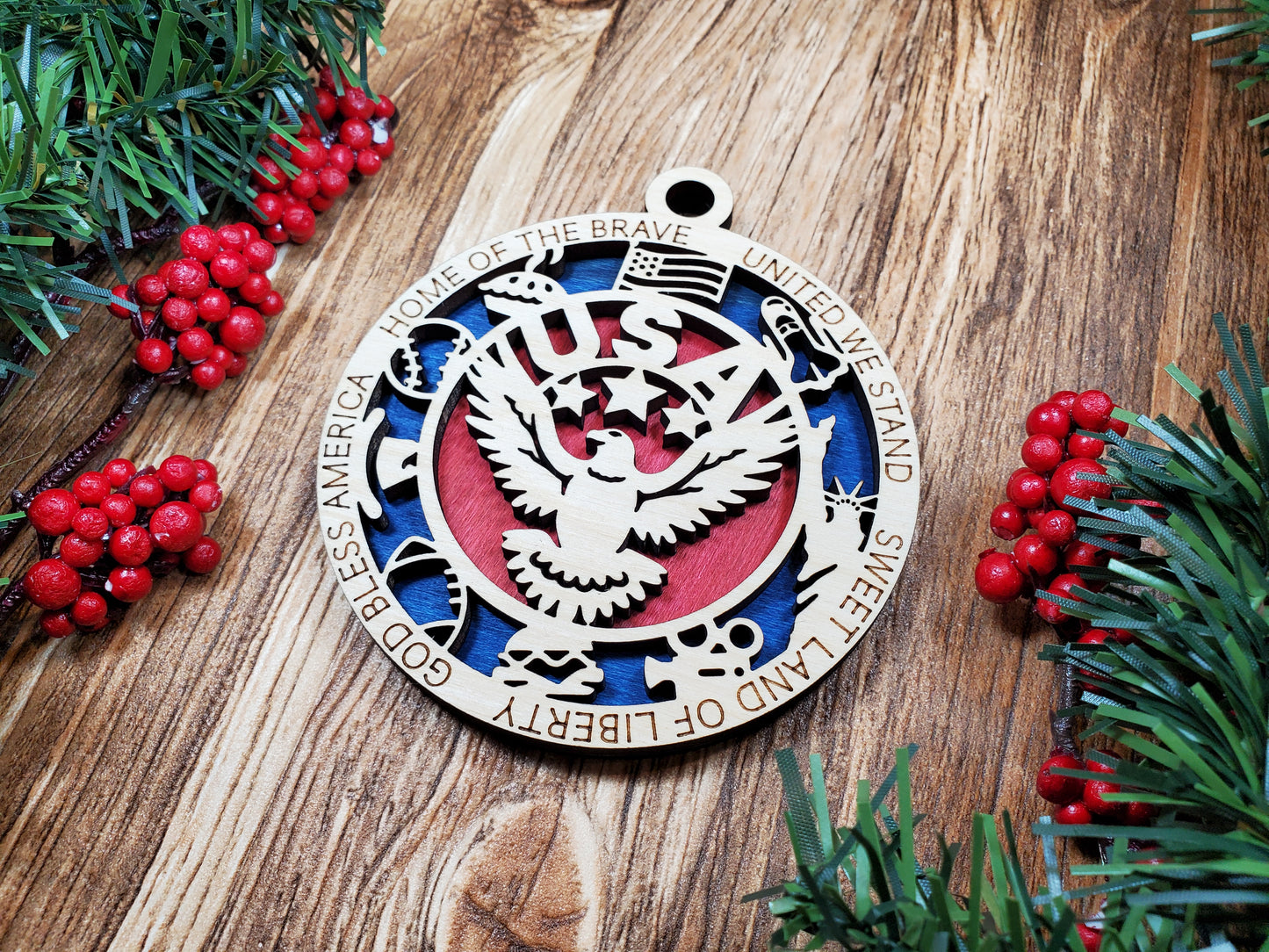 USA Patriotic Ornament – Limited Edition Red White & Blue Holiday Decor