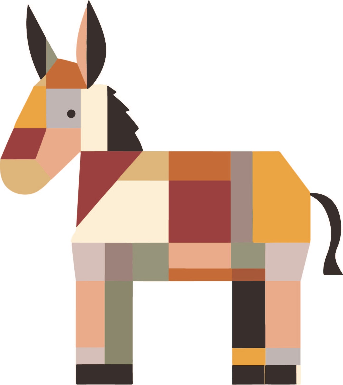 Donkey Quilt Block Barn Quilt - Digital Download, Rustic Farmhouse Decor, DIY Wall Art Pattern, Instant PDF for Barn Quilting Project,