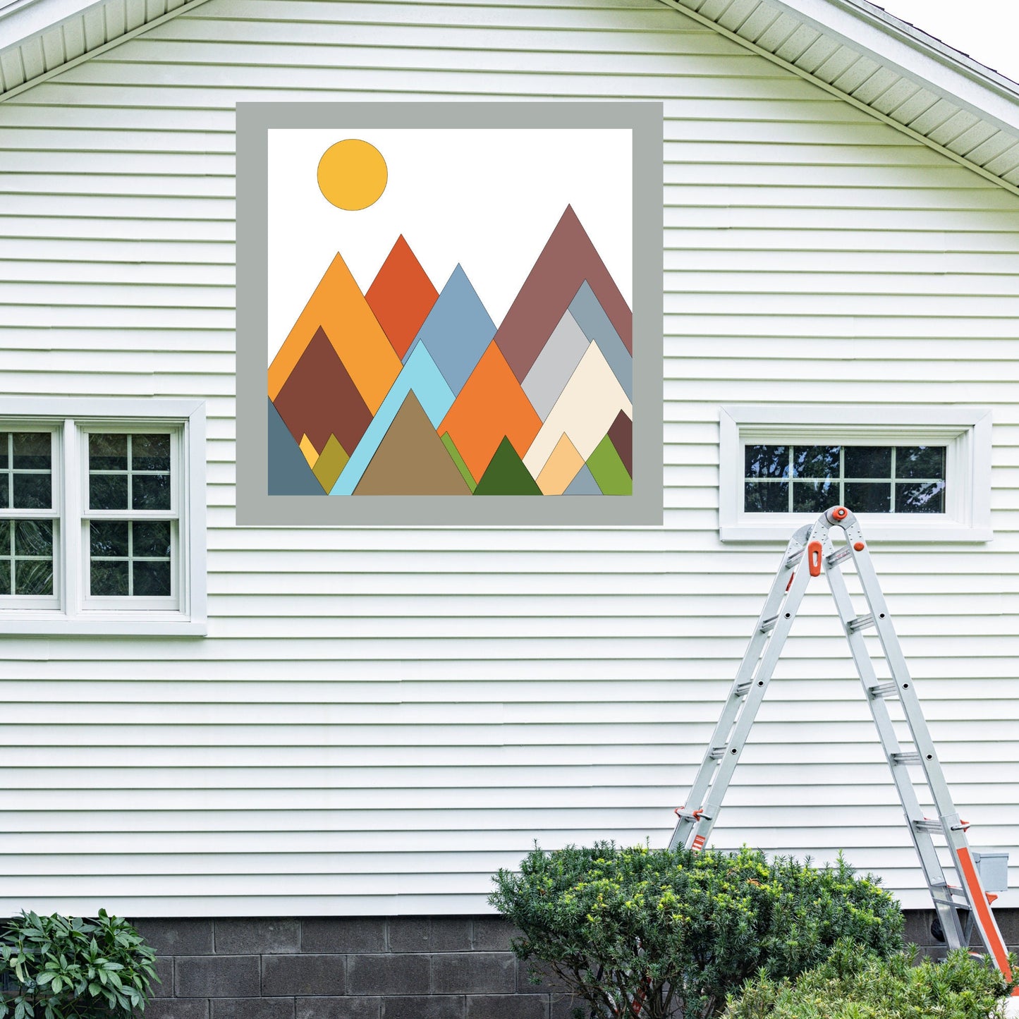 Mountains Barn Quilt Digital SVG PDF printable download pattern Bundle