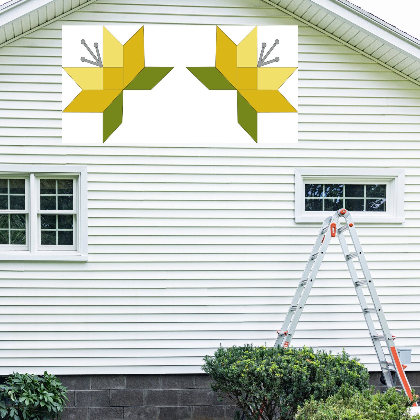 Flower Barn Quilt PDF Pattern, SVG Pattern, Wood quilt to paint for outdoors