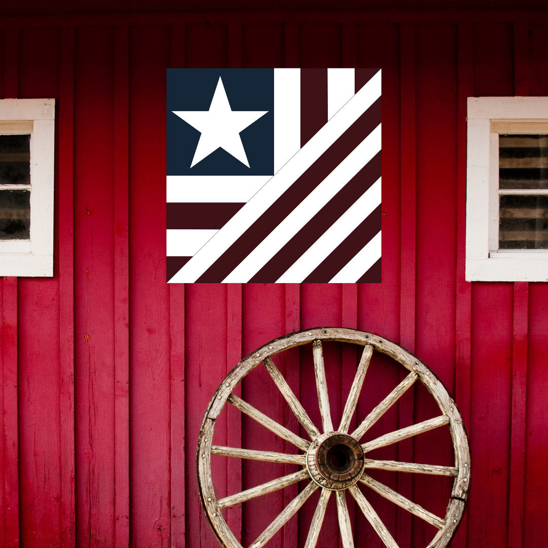 Flag Barn Quilt PDF Pattern, SVG Pattern, Wood quilt to paint for outdoors Lighthouse barn quilt, Church barn quilt, barn barn quilt