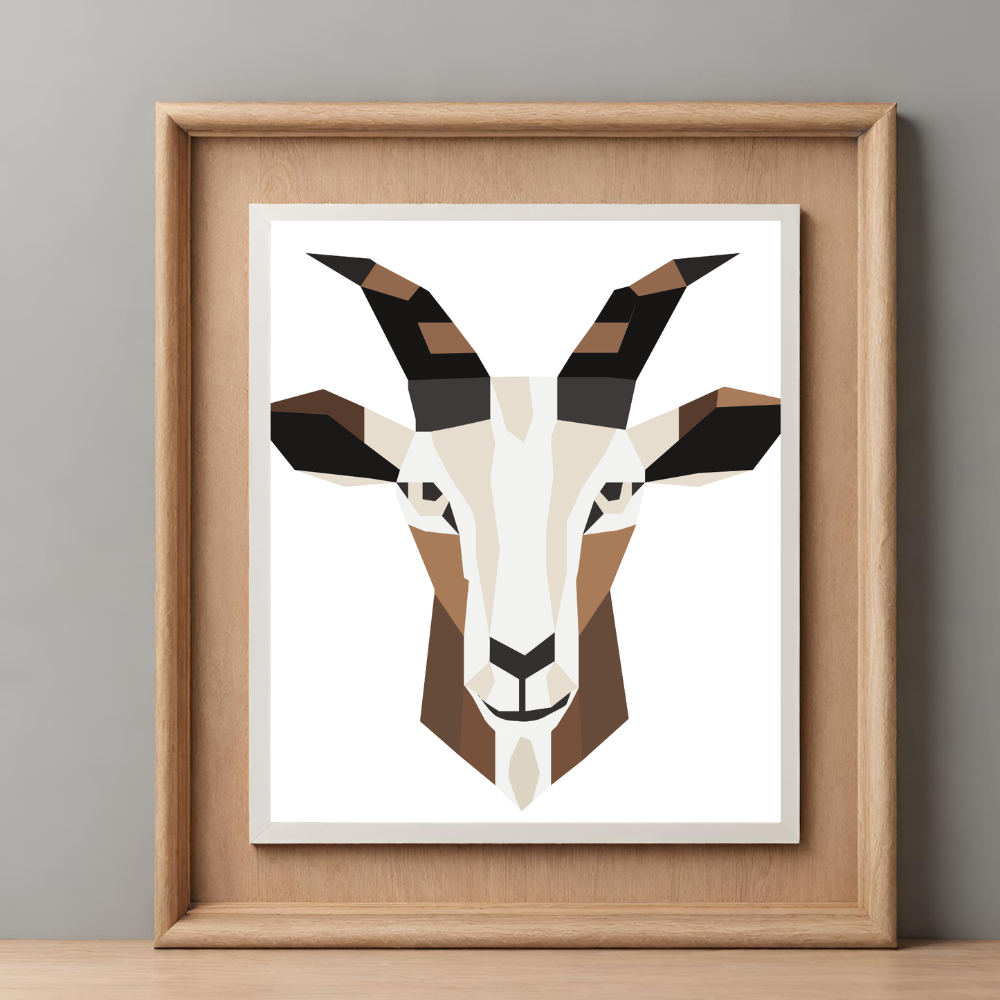 Goat Head Quilt Block Barn Quilt - Digital Download, Farmhouse DIY Wall Art Pattern, Rustic Home Decor, Animal Lover Quilting Project, Instant PDF
