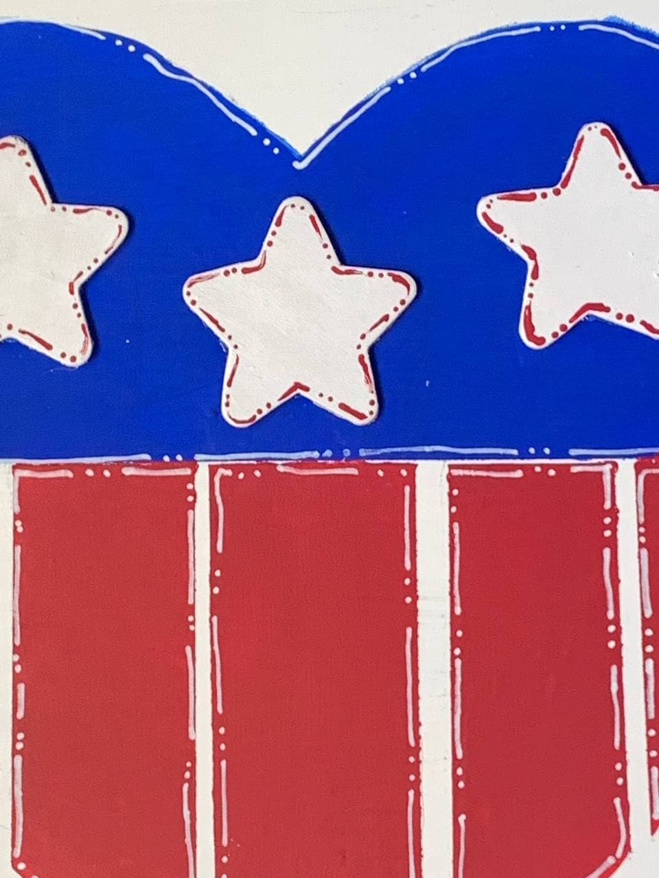 Patriotic Heart Painted Barn Quilt PDF Pattern
