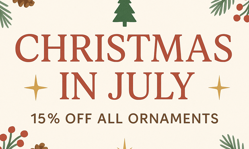 Christmas in July: 15% Off Rustic Handmade Ornaments You'll Treasure Year-Round