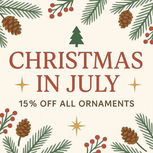 Christmas in July: 15% Off Rustic Handmade Ornaments You'll Treasure Year-Round