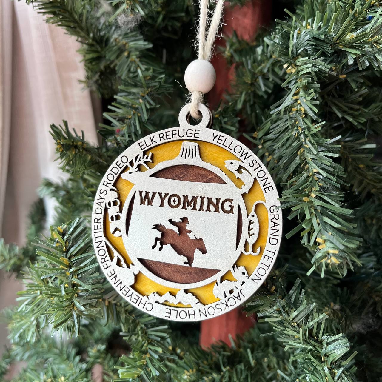 State Pride Ornaments – Handcrafted Wooden State Christmas Decor