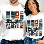 Adventure Graphic T-Shirt, Outdoor Camping Tee, Unisex Travel Shirt, Road Trip Design, Nature Lover Gift, Couples Matching Tops