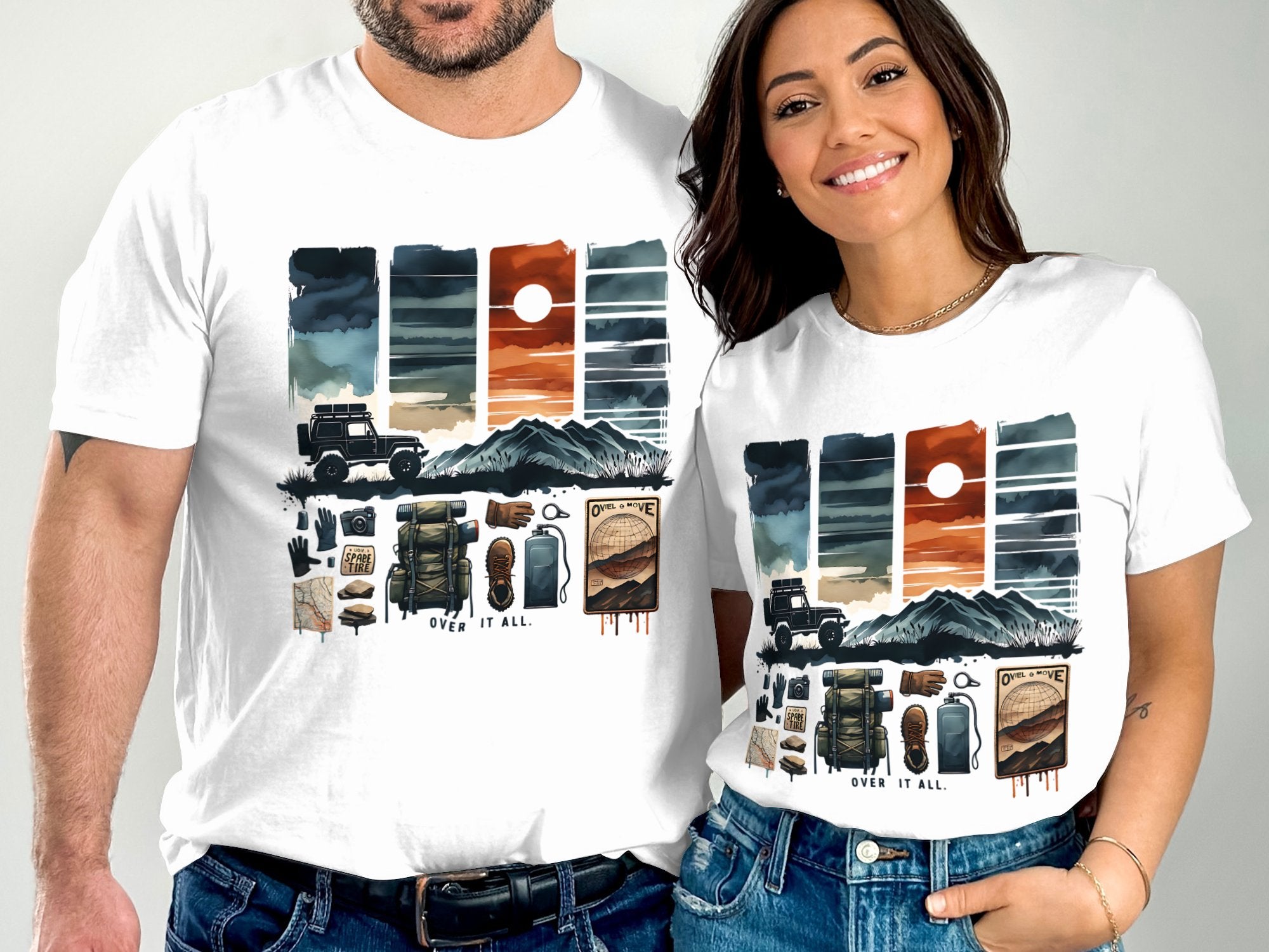 Adventure Graphic T-Shirt, Outdoor Camping Tee, Unisex Travel Shirt, Road Trip Design, Nature Lover Gift, Couples Matching Tops