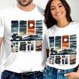 Adventure Graphic T-Shirt, Outdoor Camping Tee, Unisex Travel Shirt, Road Trip Design, Nature Lover Gift, Couples Matching Tops