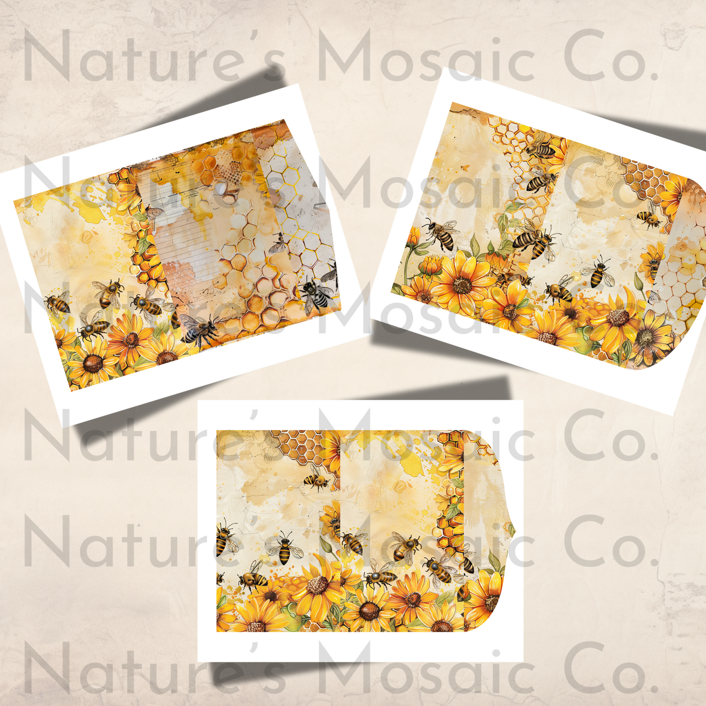 Bee Junk Journal Ephemera 40 Pages Vintage Honeybee Printables Tags Envelopes Pockets Labels Scrapbooking Digital Download