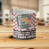 Suspect claims Funny 20oz Tumbler Wrap PNG, Multitasker Sublimation Design, Retro Laptop Graphic, Work From Home Digital Download