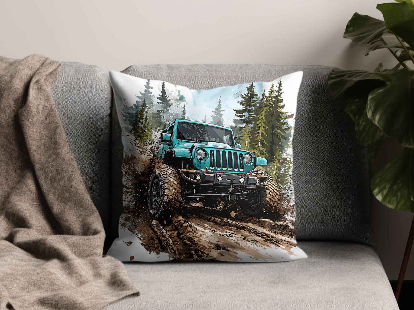 "Off-Road Jeep Mud Adventure PNG, 4x4 Truck Sublimation, Jeep Lover Clipart, Overlanding Digital Download, Muddy Trail PNG Design"