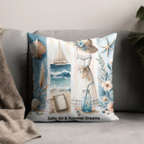 Salty Air & Summer Dreams PNG, Beach Brushstroke Sublimation, 20oz Tumbler Wrap, Coastal Summer Sublimation Design, Digital Download