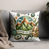 Adventure is Out There PNG, Watercolor Outdoor Brushstroke Design, Mountains Compass Trail Art, Hiking Sublimation Clipart