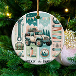 Jeep Adventure Themed Christmas Ornament, Off-Road Vehicle, Festive Tree Decor, Unique Gifts for Jeep Lovers, Outdoor Enthusiast Holiday