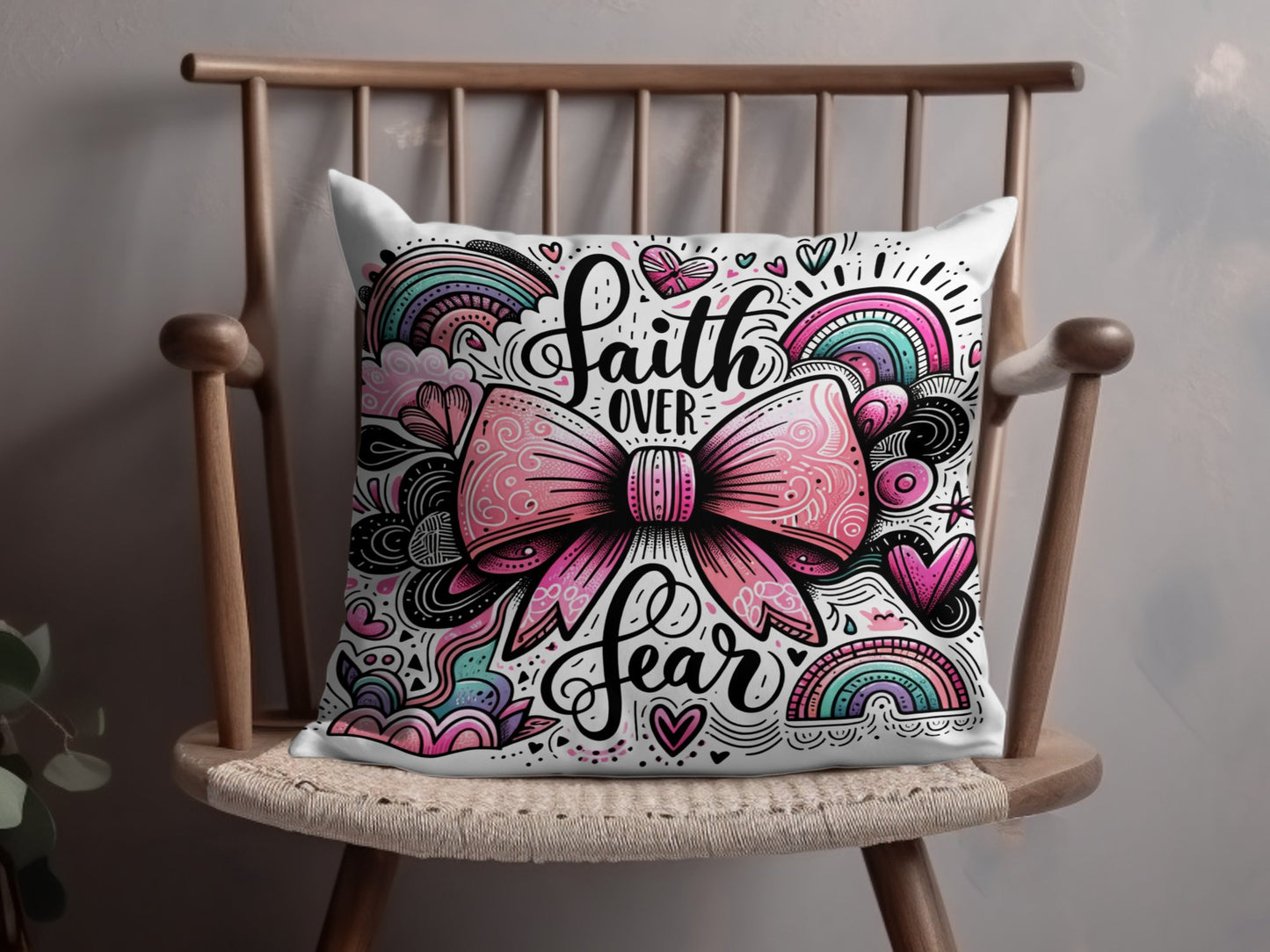 Faith Over Fear PNG Digital File 300 DPI Sublimation Design for Shirts Tumblers Stickers Pillows Notebooks Glass Can Cups Crafts