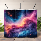 Glitter Milky Way Tumbler Wrap, Sparkle Galaxy 20oz Skinny Tumbler Sublimation, Space Abstract Tumbler Design PNG Digital Download