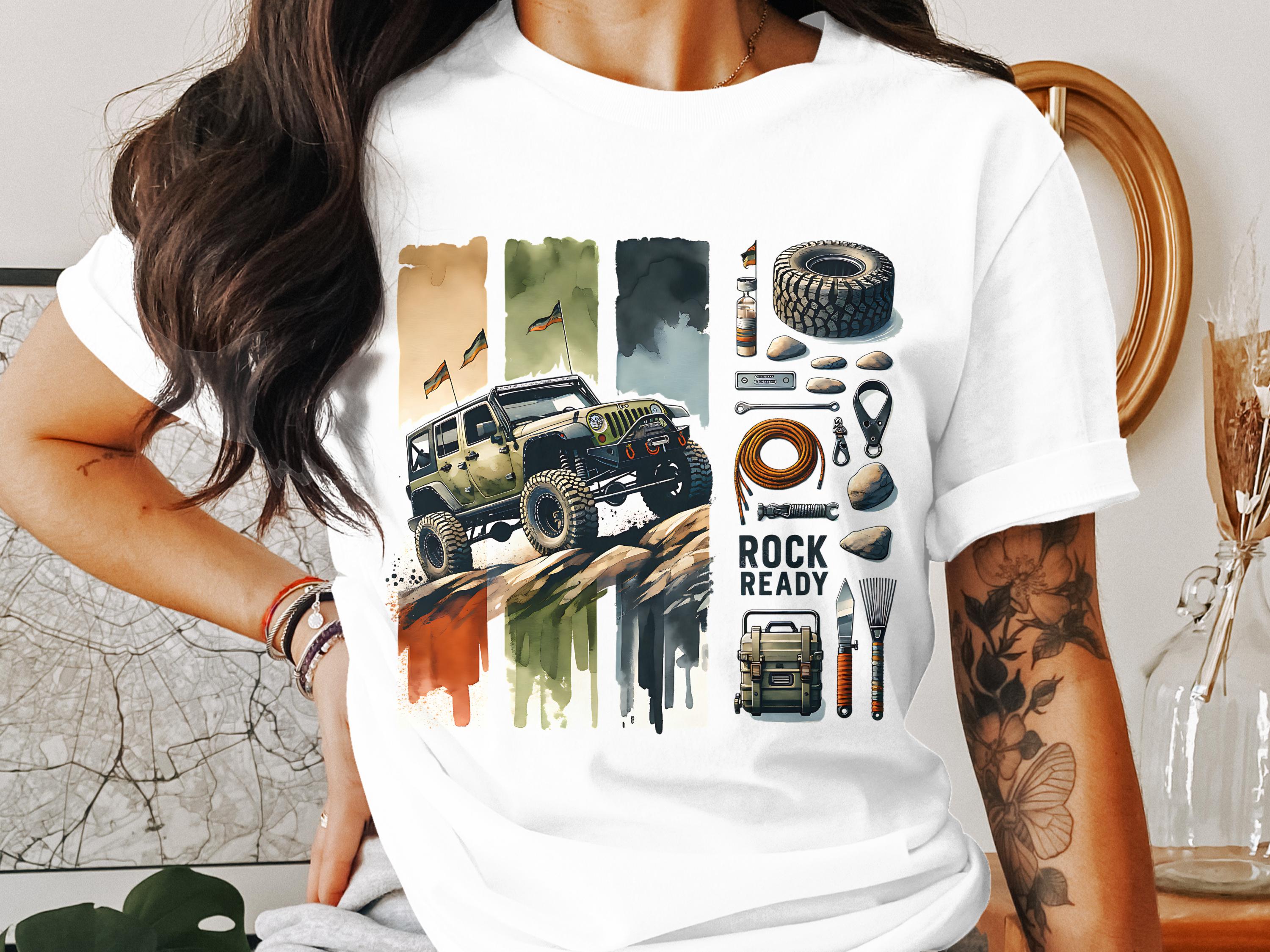 Off-Road Adventure Jeep Graphic T-Shirt, Rock Ready 4x4 Tee, Outdoor Enthusiast Gift, Unique Camping Apparel