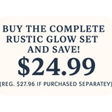 Rustic Glow Tealight Ornament Set – 4-Piece Wood Christmas Ornaments: LOVE, JOY, SNOW, NOEL – Handmade Holiday Tree Decor