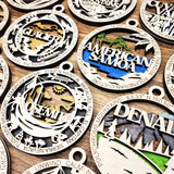 National Parks Wood Ornament Collection – Personalized Laser Cut Travel & Adventure Keepsakes (Choose Your Park)