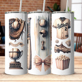 Baseball Coquette PNG, Vintage Brushstroke Baseball Sublimation, Softball Sports Aesthetic PNG, Game Day Tumbler Shirt Design Digital Download