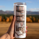 Cozy Book Lover PNG, Brushstroke Sublimation, Reading Tumbler Wrap, Bookish Sublimation Design, Digital Download, Bookworm Clipart