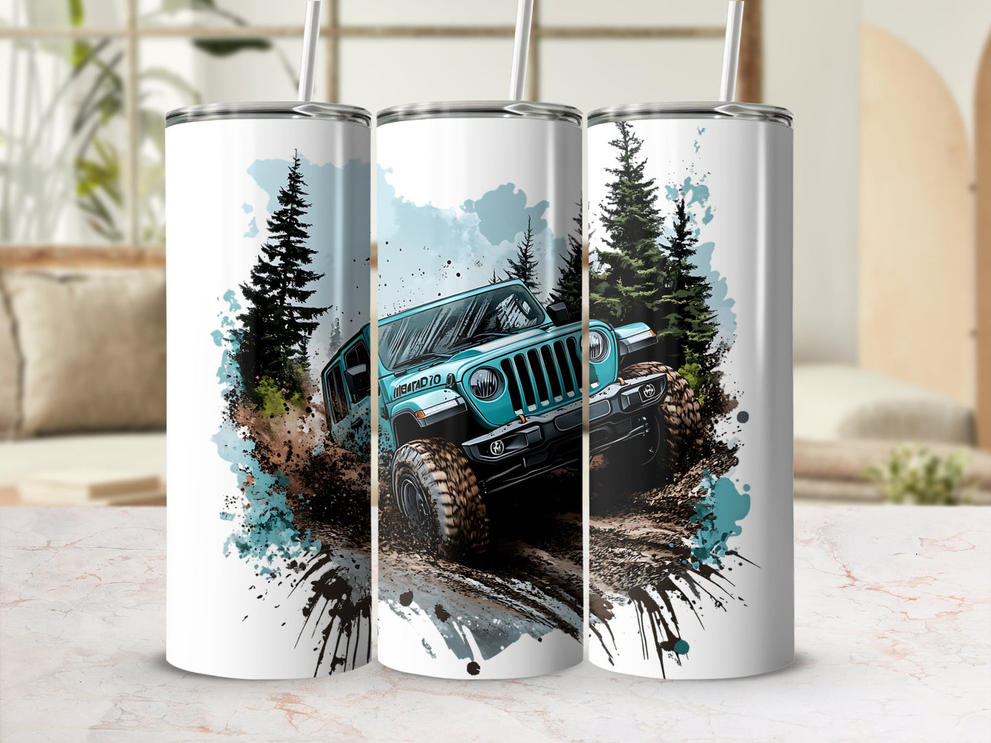 "Off-Road Jeep Mud Adventure PNG, 4x4 Truck Sublimation, Jeep Lover Clipart, Overlanding Digital Download, Muddy Trail PNG Design"