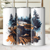 "Off-Road Jeep Mud Adventure PNG, 4x4 Truck Sublimation, Jeep Lover Clipart, Overlanding Digital Download, Muddy Trail PNG Design"