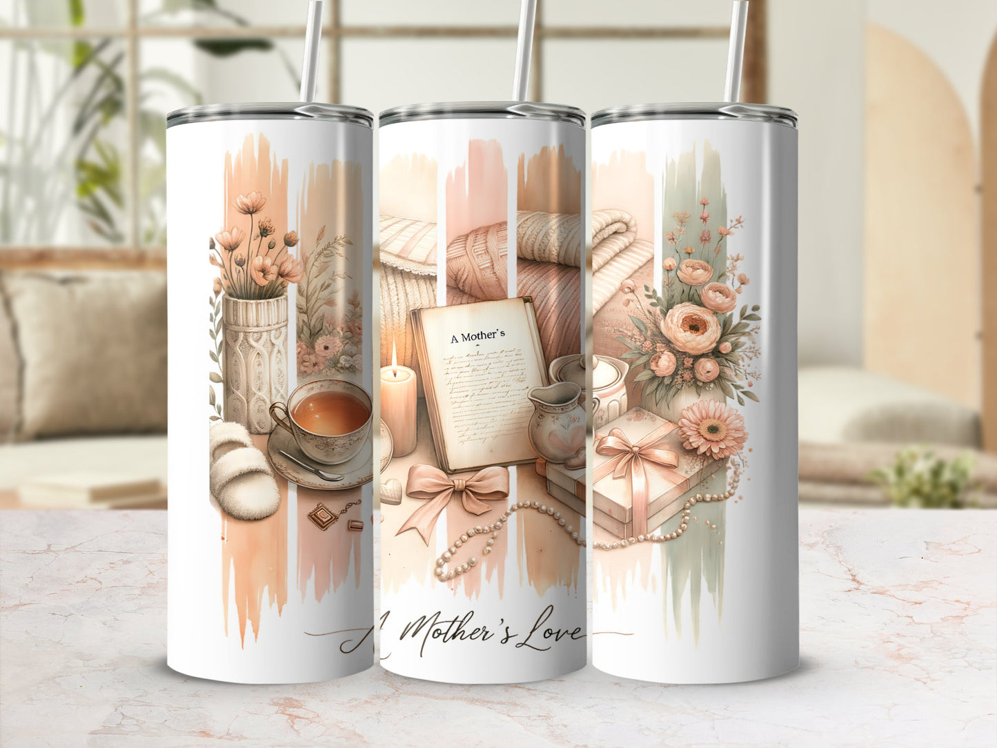 A Mother's Love Brushstroke PNG, Sublimation Design, 300 DPI Digital Download, Tumbler Wrap, Mug, T-Shirt, Mother's Day Gift