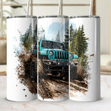 "Off-Road Jeep Mud Adventure PNG, 4x4 Truck Sublimation, Jeep Lover Clipart, Overlanding Digital Download, Muddy Trail PNG Design"