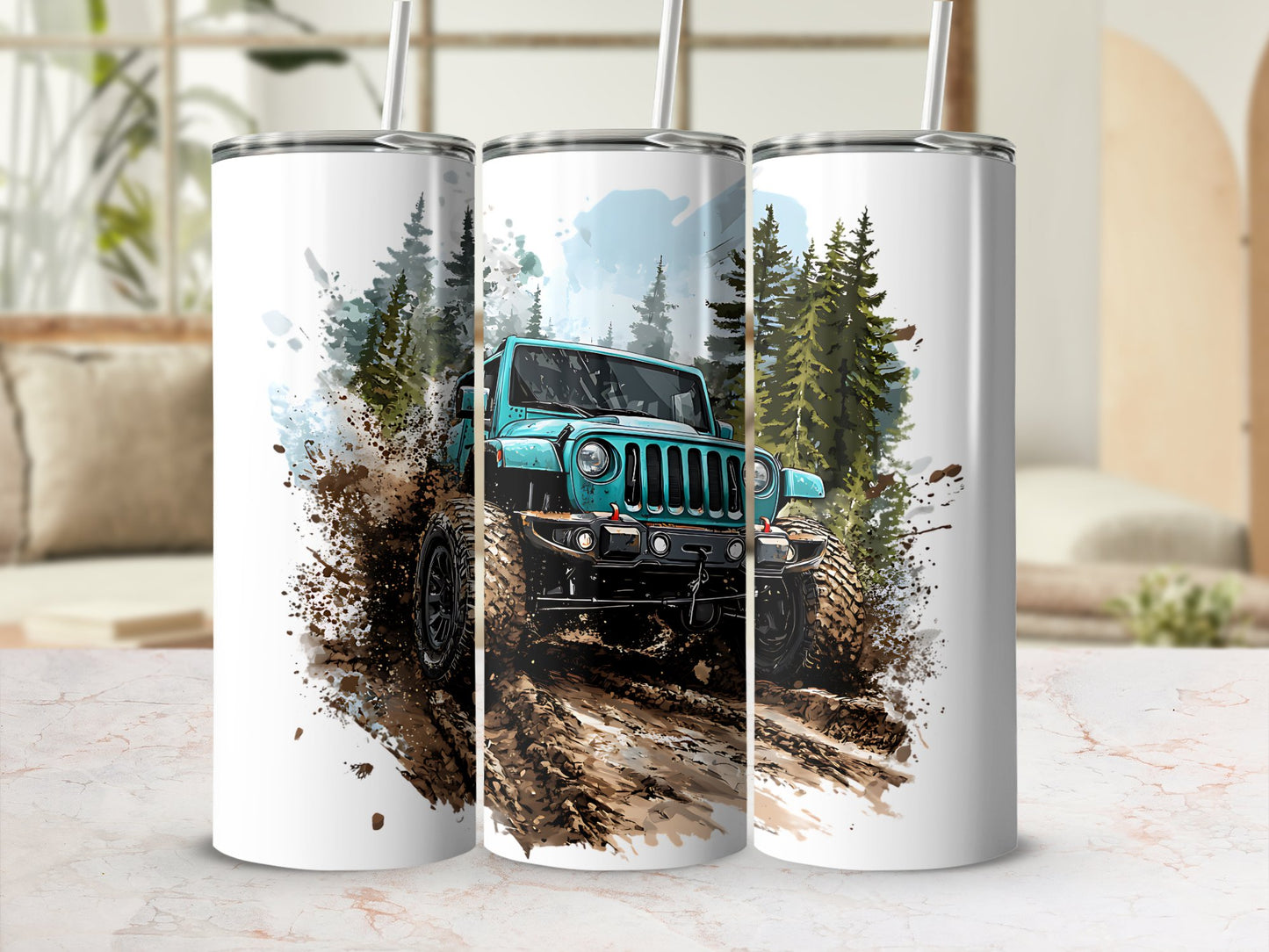 "Off-Road Jeep Mud Adventure PNG, 4x4 Truck Sublimation, Jeep Lover Clipart, Overlanding Digital Download, Muddy Trail PNG Design"