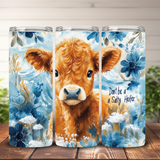 Don't be a salty Heifer Tumbler Wrap, Funny Highland Cow 20 oz Skinny Tumbler Sublimation Design, Sarcastic PNG Digital Download