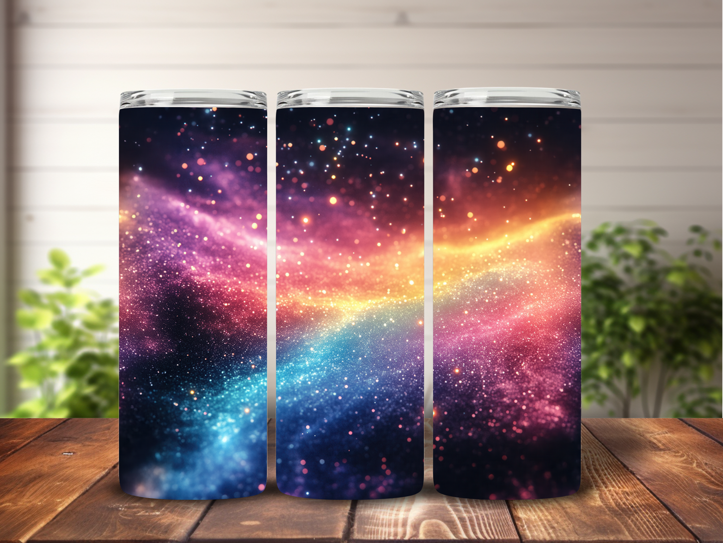 Glitter Milky Way Tumbler Wrap, Sparkle Galaxy 20oz Skinny Tumbler Sublimation, Space Abstract Tumbler Design PNG Digital Download