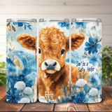 Don't be a salty Heifer Tumbler Wrap, Funny Highland Cow 20 oz Skinny Tumbler Sublimation Design, Sarcastic PNG Digital Download