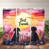 Dog Best Friends Tumbler Wrap, Pet Dog 20oz Skinny Tumbler Sublimation Designs, My Best Friend Has Paws Digital Download PNG
