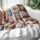 Cozy Book Lover PNG, Brushstroke Sublimation, Reading Tumbler Wrap, Bookish Sublimation Design, Digital Download, Bookworm Clipart