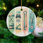 Adventure Camping Theme Christmas Ornament, Outdoor Hiking Holiday Tree Decor, Unique Festive Seasonal Decoration