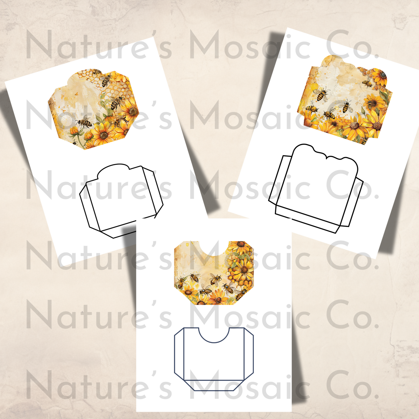 Bee Junk Journal Ephemera 40 Pages Vintage Honeybee Printables Tags Envelopes Pockets Labels Scrapbooking Digital Download