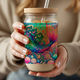 Colorful Mandala Tumbler, Insulated Coffee Cup with Straw, Bohemian Travel Mug, Unique Gift Idea