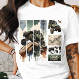 Off-Road Adventure Graphic T-Shirt, Unisex 4x4 Tee, Crawl Country Design, Stylish Outdoor Casual Wear