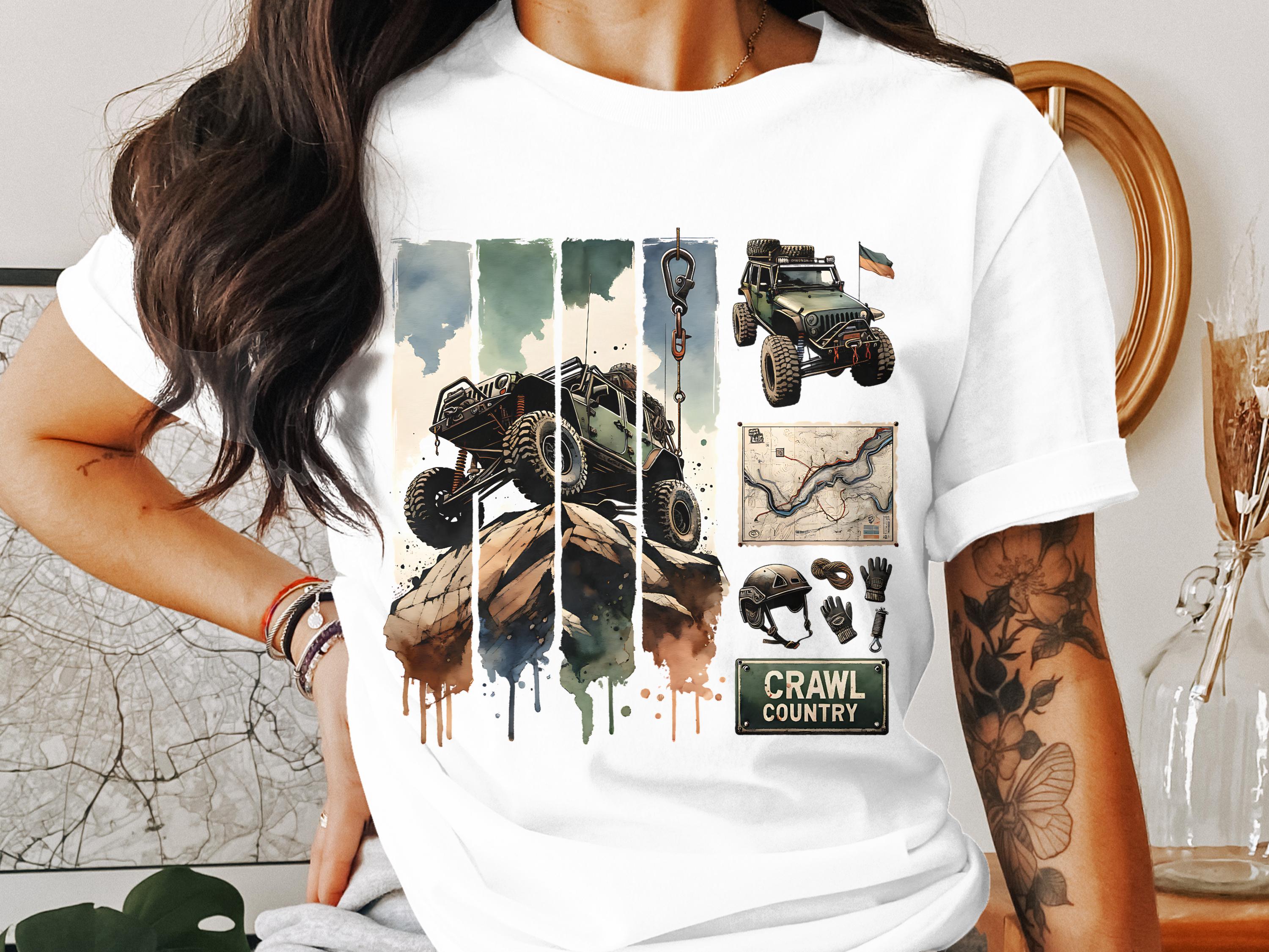 Off-Road Adventure Graphic T-Shirt, Unisex 4x4 Tee, Crawl Country Design, Stylish Outdoor Casual Wear