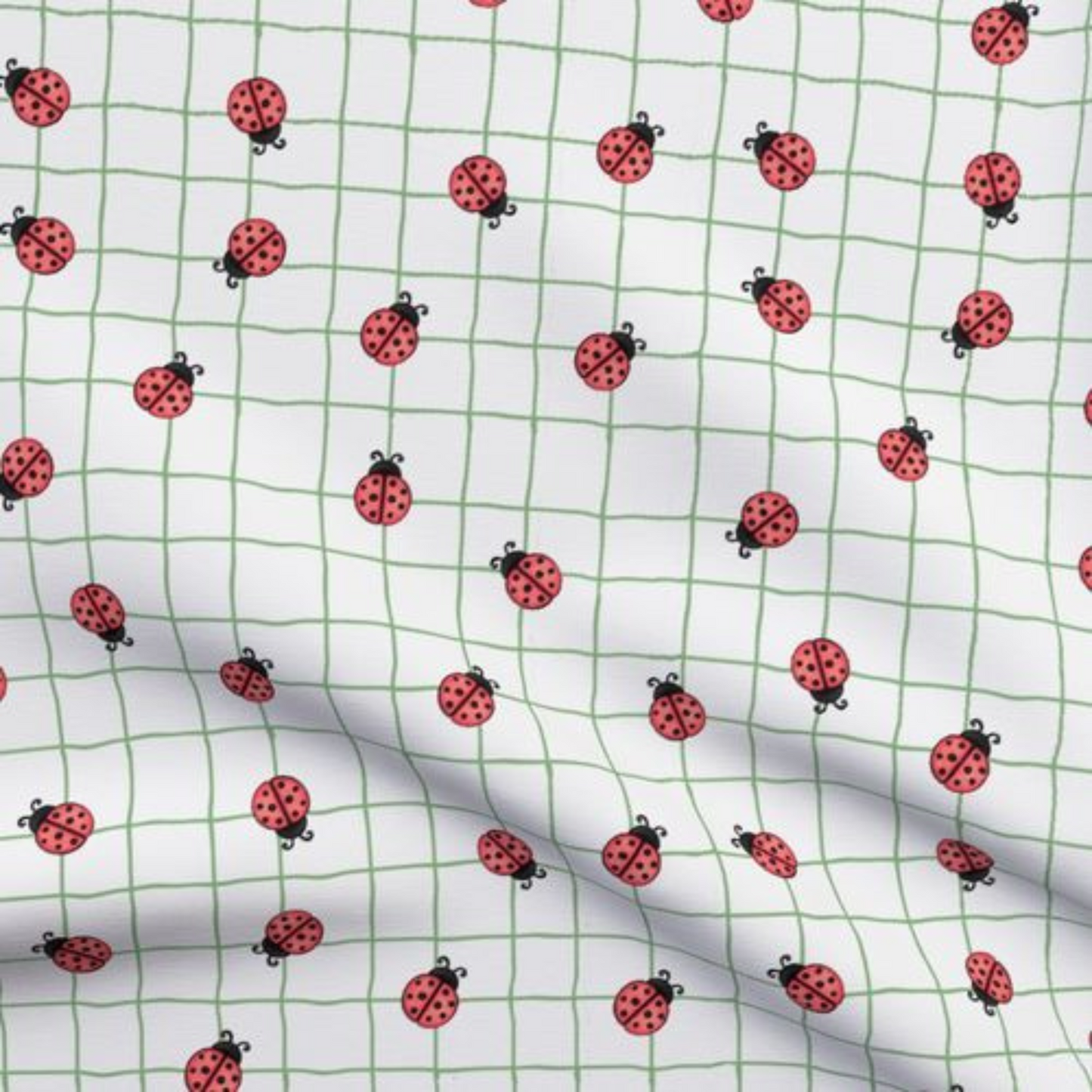 Sweet Summer Picnic Seamless Pattern Collection | Watercolor Gingham, Stripes, Ladybugs, Ants & Watermelon Digital Designs for Fabric & Wallpaper