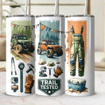 Adventure Outdoor Tumblers, Trail Tested Jeep and Camping Gear Design, Insulated Travel Cups, Unique Gift for Hikers and Campers