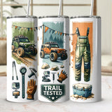 Adventure Outdoor Tumblers, Trail Tested Jeep and Camping Gear Design, Insulated Travel Cups, Unique Gift for Hikers and Campers