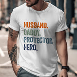 Graphic T-Shirt for Men, Unique Husband Daddy Protector Hero Design, Trendy Street Style, Casual Wear, Fashionable Top, Gift for Him