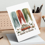 Born to Roam PNG, Watercolor Adventure Brushstroke Design, Vanlife Mountains Tent Clipart, Camping Sublimation Digital Download